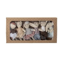 Bloomingville Mini - Animal friends Dukke, Multifarvet, Bomuld - 1 stk - v�lg variant