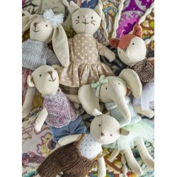 Bloomingville Mini - Animal friends Dukke, Multifarvet, Bomuld - 1 stk - v�lg variant
