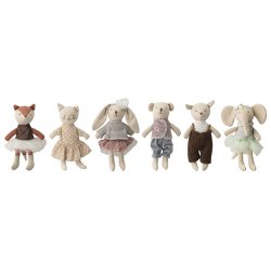 Bloomingville Mini - Animal friends Dukke, Multifarvet, Bomuld - 1 stk - v�lg variant