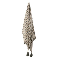 Bloomingville - t�ppe - Charlie Plaid, Multifarvet, Genanvendt Bomuld 160x130 cm