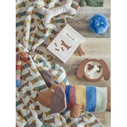 Bloomingville - t�ppe - Charlie Plaid, Multifarvet, Genanvendt Bomuld 160x130 cm