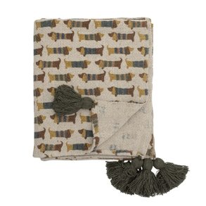 Bloomingville - t�ppe - Charlie Plaid, Multifarvet, Genanvendt Bomuld 160x130 cm