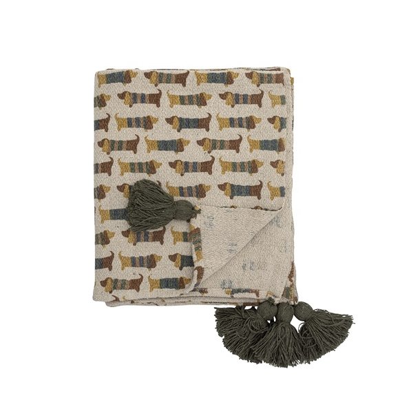 Bloomingville - t�ppe - Charlie Plaid, Multifarvet, Genanvendt Bomuld 160x130 cm