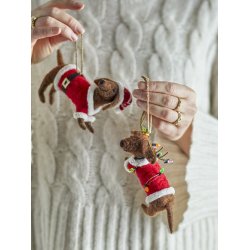Bloomingville -Monty Ornament, Multifarvet, Uld, - s�t af 2 
