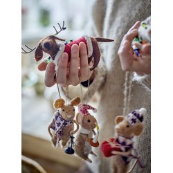 Bloomingville -Monty Ornament, Multifarvet, Uld, - s�t af 2 