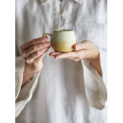 Bloomingville Paula Espressokop, Natur, Stentj - 6 cm