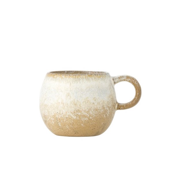 Bloomingville Paula Espressokop, Natur, Stentj - 6 cm