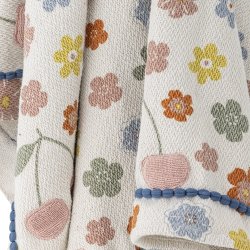 Bloomingville MINI Cherry Plaid, Multifarvet, Genanvendt Bomuld 160x130 cm