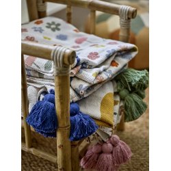 Bloomingville MINI Cherry Plaid, Multifarvet, Genanvendt Bomuld 160x130 cm