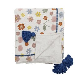 Bloomingville MINI Cherry Plaid, Multifarvet, Genanvendt Bomuld 160x130 cm