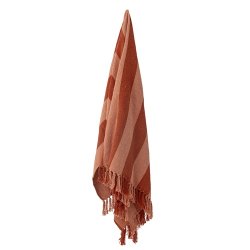 Bloomingville Frello Plaid, Orange, Genanvendt Bomuld 160x130 cm