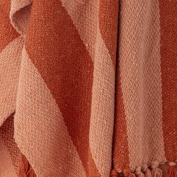 Bloomingville Frello Plaid, Orange, Genanvendt Bomuld 160x130 cm