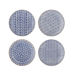 Bloomingville Karine Tallerken, Bl�, Stent�j - D20,5xH2,5 cm -  s�t af 4 