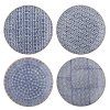Bloomingville Karine Tallerken, Bl�, Stent�j - D25,5xH2,5 cm -  s�t af 4 
