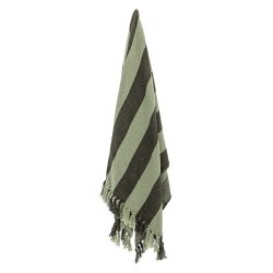 Bloomingville Frello Plaid, Gr�n, Genanvendt Bomuld 160x130 cm