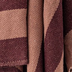 Bloomingville Frello Plaid, R�d, Genanvendt Bomuld 160x130 cm