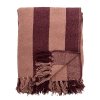 Bloomingville Frello Plaid, R�d, Genanvendt Bomuld 160x130 cm