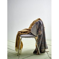 Bloomingville - Lazzario Plaid, Bl, Genanvendt Bomuld- 160x130 cm.