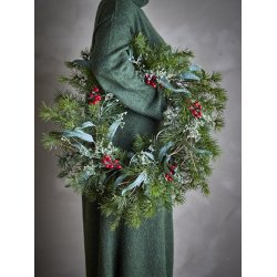 Bloomingville Pine Krans, Gr�n, Kunstige Blomster D60xH12 cm