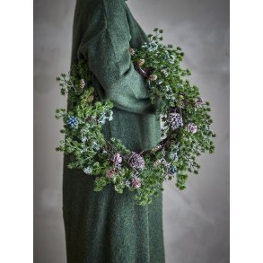 Bloomingville Cedar Krans, Gr�n, Kunstige Blomster D50xH11 cm