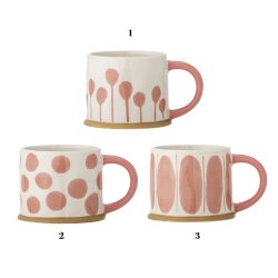 Bloomingville - Linora Krus, Rosa, Stentj 1 stk