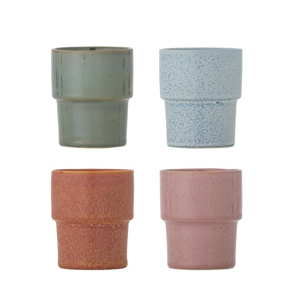 Bloomingville Ewan Kop, Rosa, Stentj, 4 stk. 