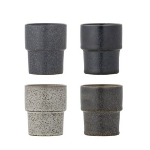 Bloomingville Ewan Kop, Brun, Stentj, 4 stk. 