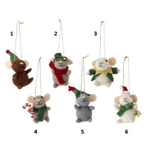 Bloomingville -Peo Ornament, Gr�n, Uld, - 1 stk. v�lg variant
