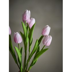 Bloomingville Tulip Buket, Rosa, Kunstige Blomster D17xH32 cm