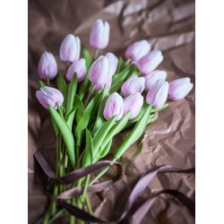 Bloomingville Tulip Buket, Rosa, Kunstige Blomster D17xH32 cm