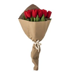 Bloomingville Tulip Buket,R�d, Kunstige Blomster D21x35 cm