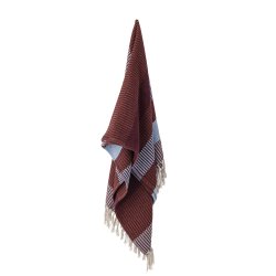 Bloomingville - Isnel Plaid, Multifarvet, Genanvendt Bomuld - 160x130 cm.
