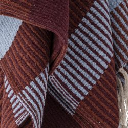 Bloomingville - Isnel Plaid, Multifarvet, Genanvendt Bomuld - 160x130 cm.