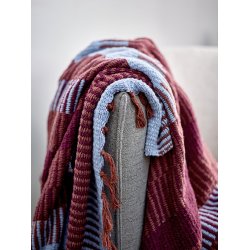 Bloomingville - Isnel Plaid, Multifarvet, Genanvendt Bomuld - 160x130 cm.