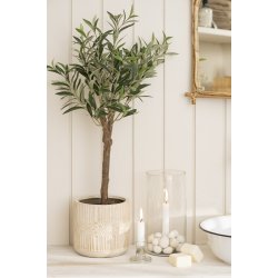 Ib Laursen Stage glas til 2,2 cm lys klar (kronelys eller bedelys)  - 6 cm h�j