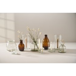 Ib Laursen Stage glas til 2,2 cm lys klar (kronelys eller bedelys)  - 6 cm h�j