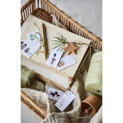 Ib Laursen Julepynt til oph�ng Klokke til oph�ng ler h�ndlavet - H: 7 �: 7,8