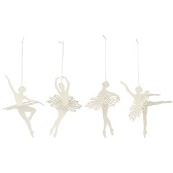 Ib Laursen Papirklip ballerina med snekrystal-tutu - s�lges i s�t af 4 forskellige