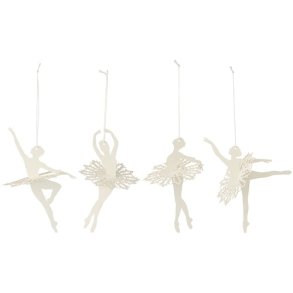 Ib Laursen Papirklip ballerina med snekrystal-tutu - s�lges i s�t af 4 forskellige