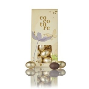 Cocoture - 95-100g nye todelte folie�g guld folie, i gul Cocoture drag�box m. blomster 