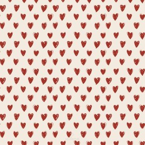 Ib Laursen -Serviet 20x20 cm r�de hjerter 50 stk pr. pakke