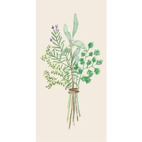 Ib Laursen - Serviet 10x20 cm krydderurtebuket 16 stk.