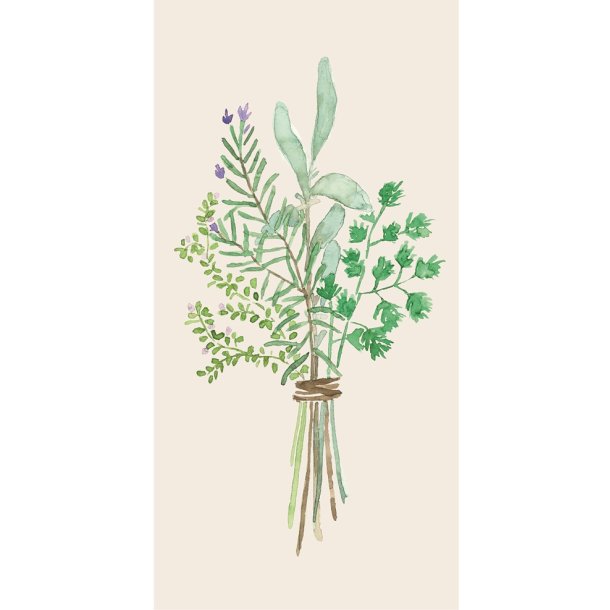 Ib Laursen - Serviet 10x20 cm krydderurtebuket 16 stk.