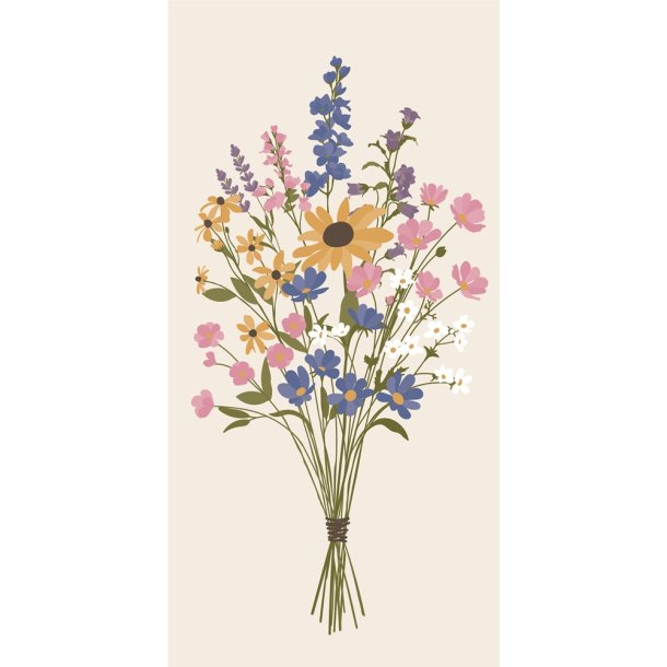 Ib Laursen -Serviet 10x20 cm sommerbuket 16 stk.