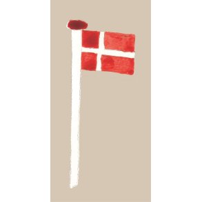 Ib Laursen - Serviet Dannebrog p flagstang 16 stk. pr pakke
