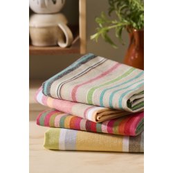 Ib Laursen -3 stk viskestykke med multifarvede striber 50x70cm. 3 stk i bundt med bnd