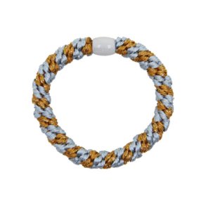 By Str - Hrelastik -  Multi Lysebl/Brun glitter