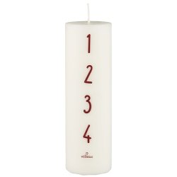 IB Laursen - Adventslys 1-4 hvid m/rde tal stillenat 