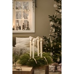 Ib Laursen Adventsstage til 4 almindelige lys rund Stillenat