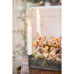 Ib Laursen Adventstage til 4 bedelys med hulmnster i siderne og fast bund